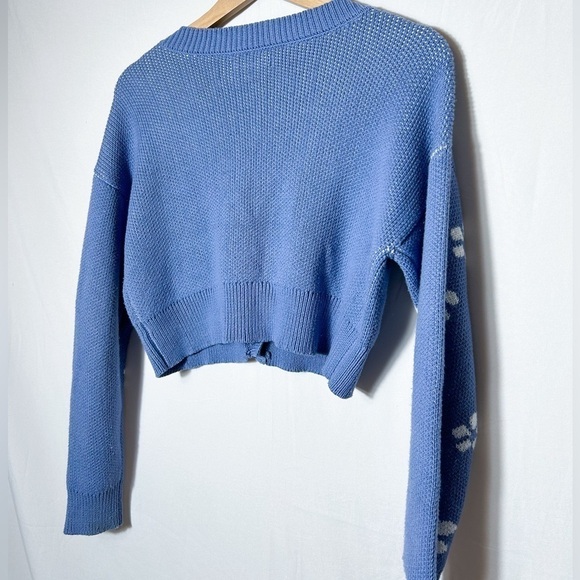 Aeropostale Sz. S Daisy mini cardigan in lavender with tortoise shell buttons - Picture 9 of 11